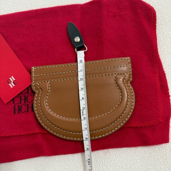 NWOT Carolina Herrera Mini Brown Color Hand Craft Card Case/Coin Pouch - Picture 5 of 5
